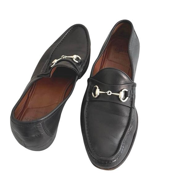 Allen Edmonds Verona II black loafers silver toned horsebit detail size 10 main image 9